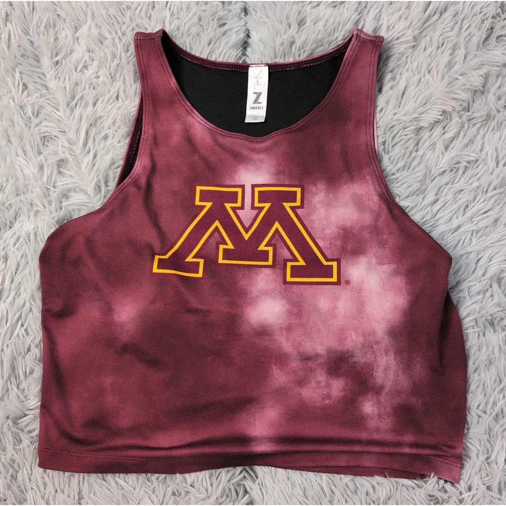 Minnesota Gophers Shirt Womens L Maroon Tank Top Sport Support Athletic Active